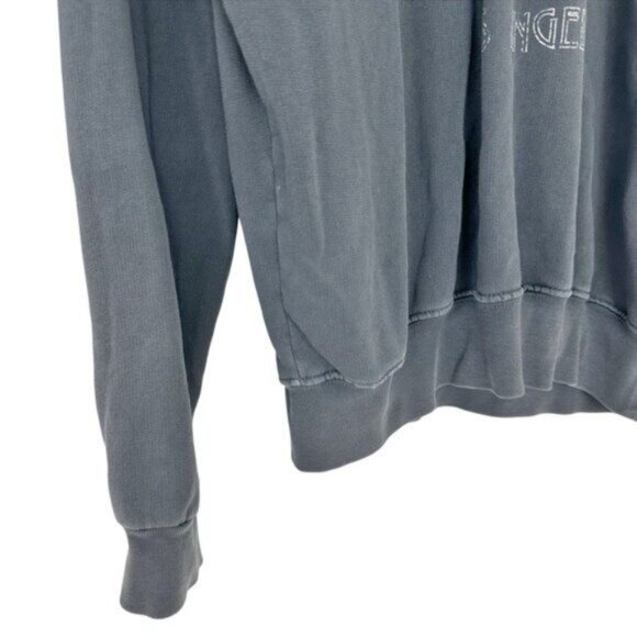 Anine Bing Rowe Eagle Ash Gray Oversized Pullover Hoodie Sweatshirt Size XS - Picture 5 of 13